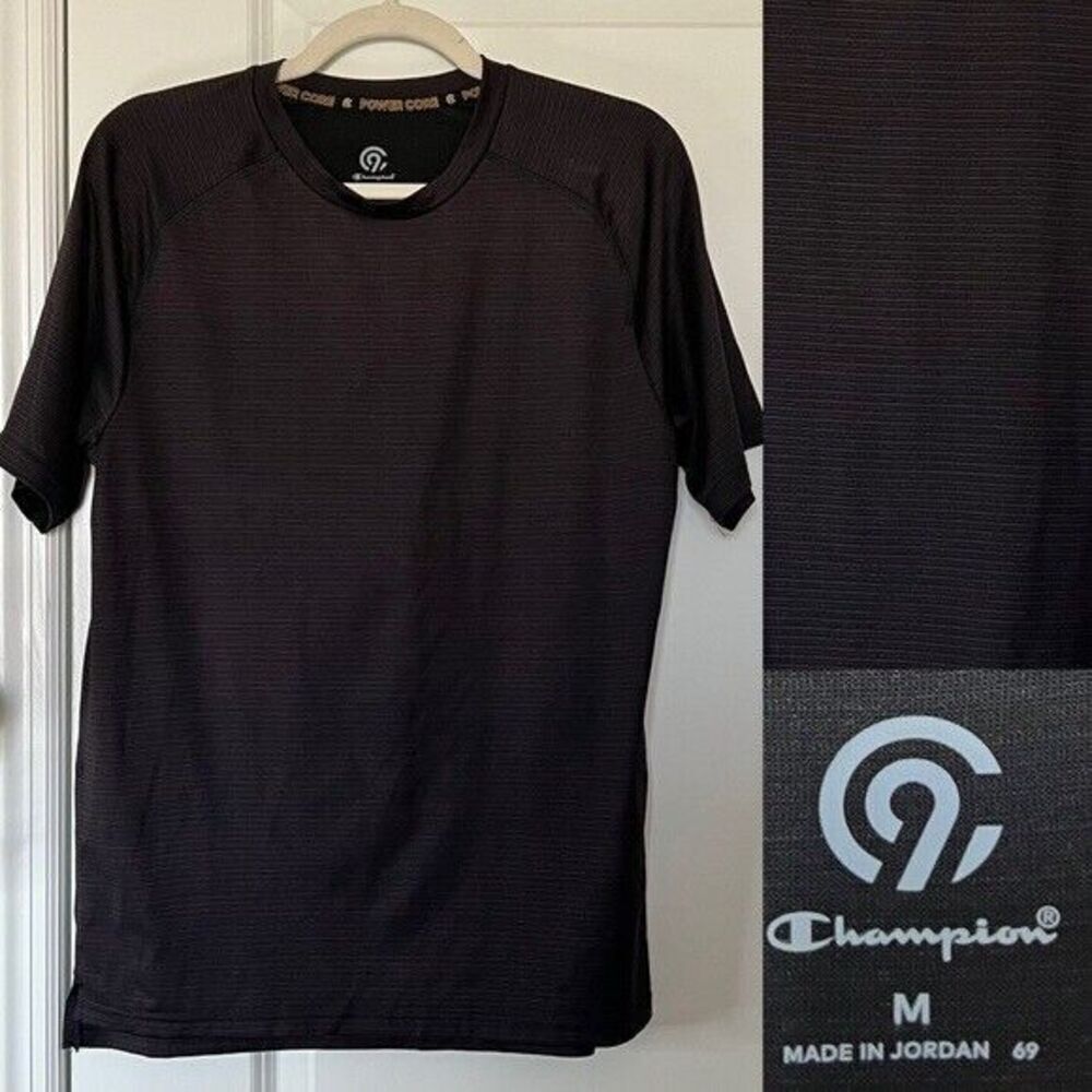 Champion Power Core Mens Athletic Short Sleeve Shirt  Size Medium Deep Purple